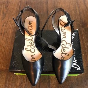 Sam Edelman Okala Black Leather heels size 10M
